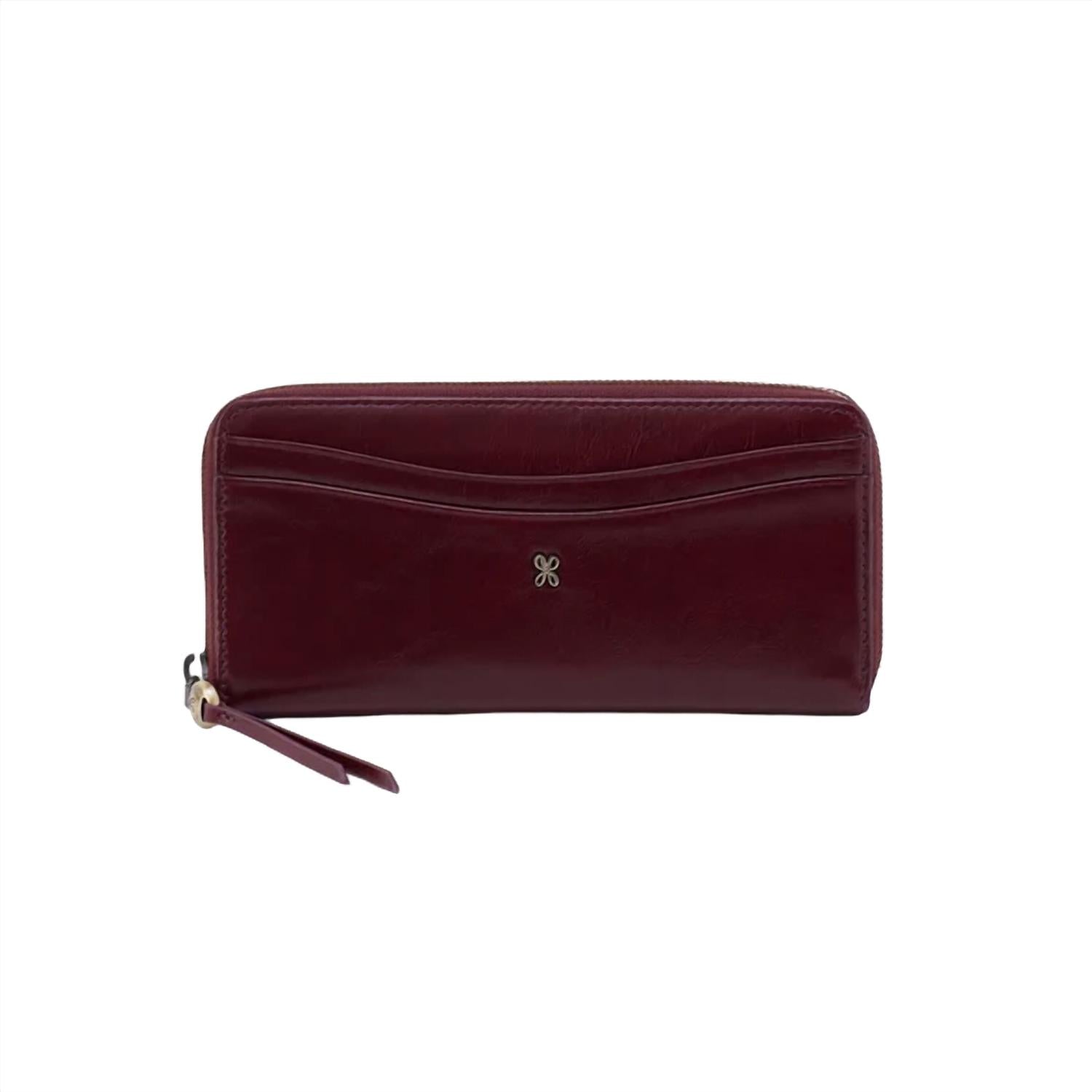 

Женский кошелек Max Large Zip Around цвета Merlot HOBO