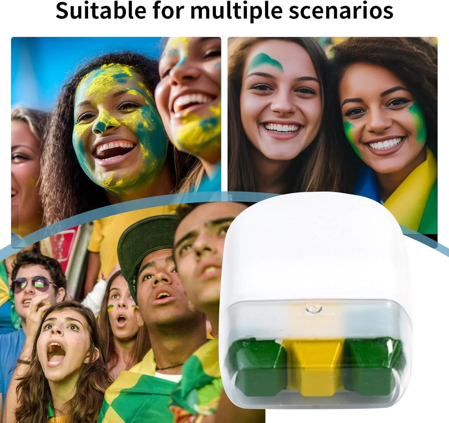 Краска для лица и тела Eoituschy набор из 3 цветов Brazil Eoitushy — фото 4