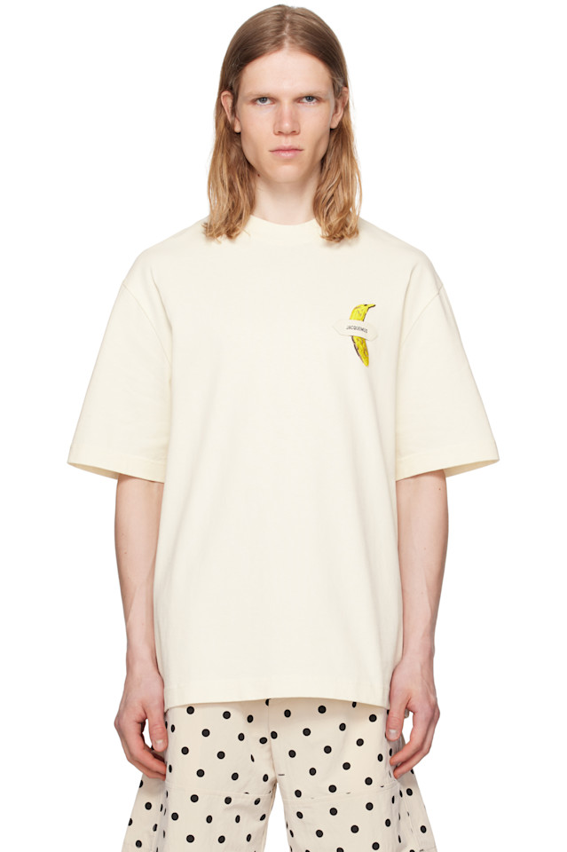 

Футболка 'The Banane' круиз Jacquemus, цвет banana patch off-white