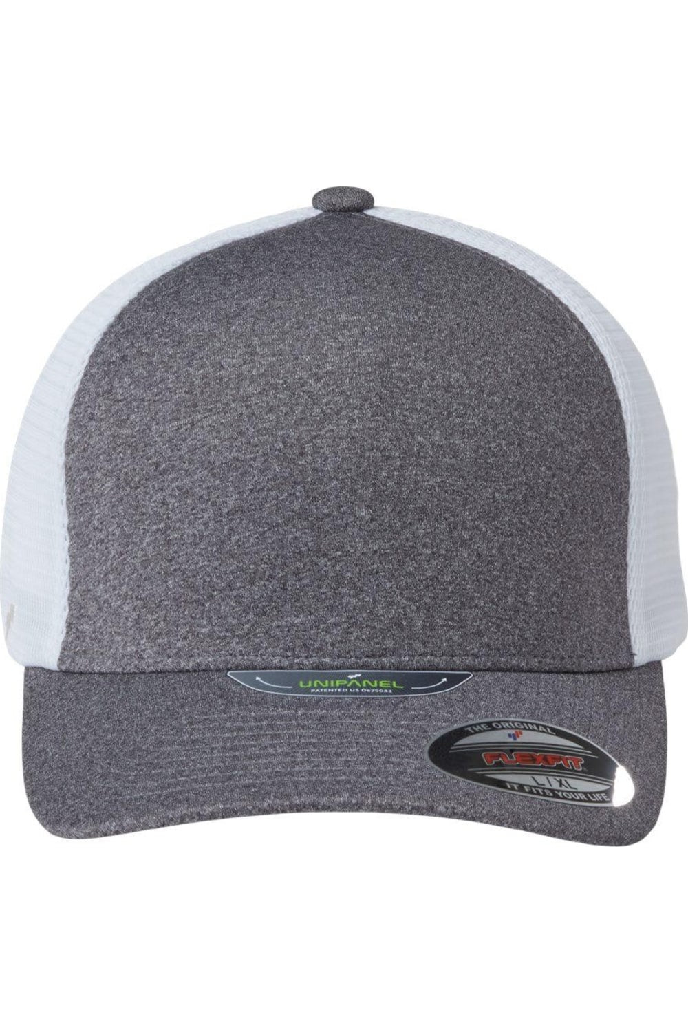 

Кепка дальнобойщика Flexfit Unipanel, цвет melange heather/ white