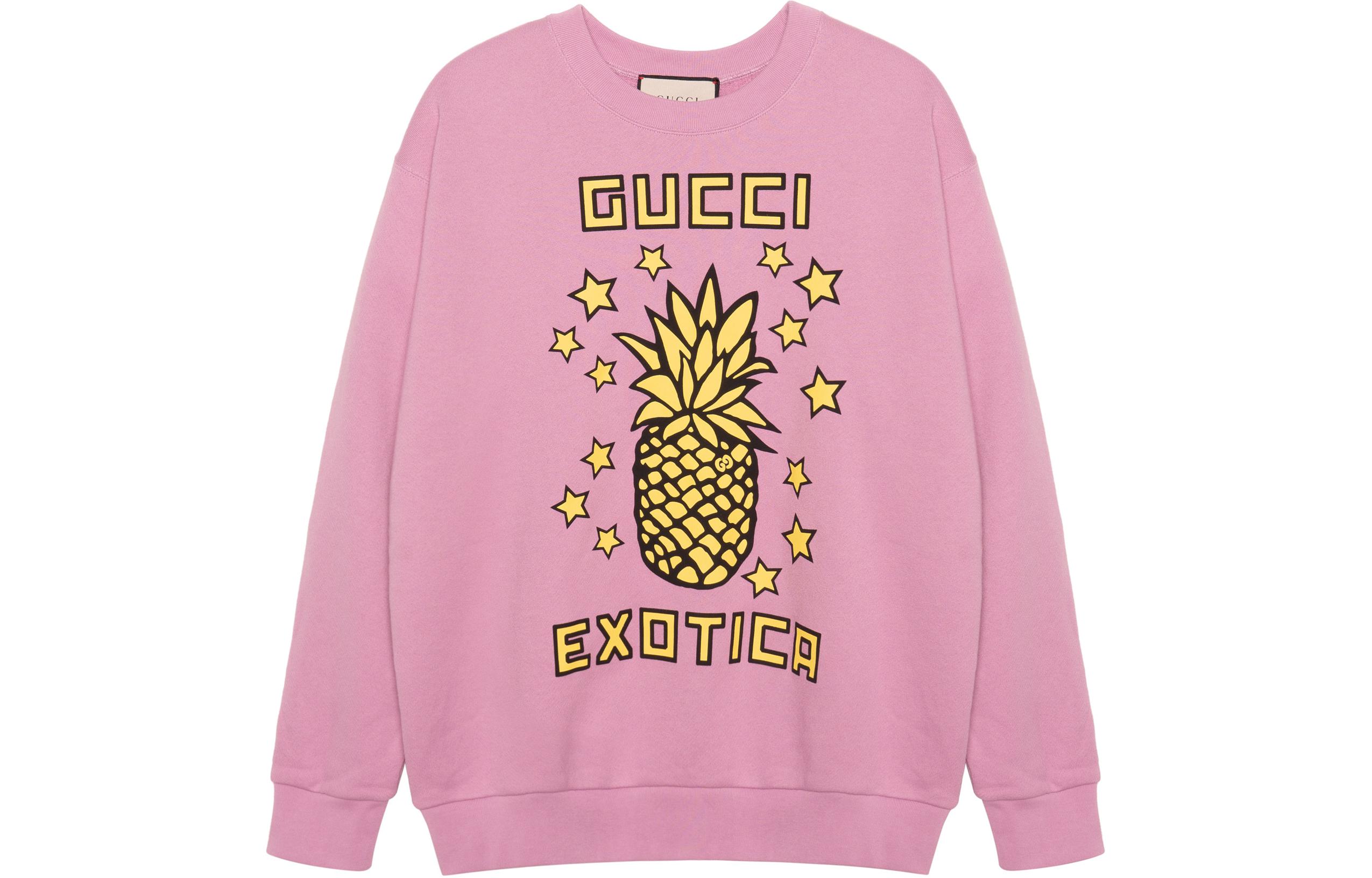 

Свитшот женский Gucci Exotica Pineapple-print, розовый