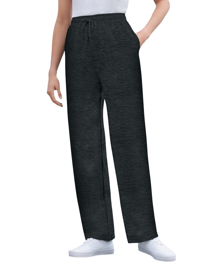 

Женские спортивные штаны Within Tall Better-Fleece Pull-On с завязками Woman Within, Heather charcoal