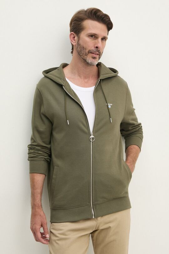 

Хлопковая толстовка Barbour, зеленый