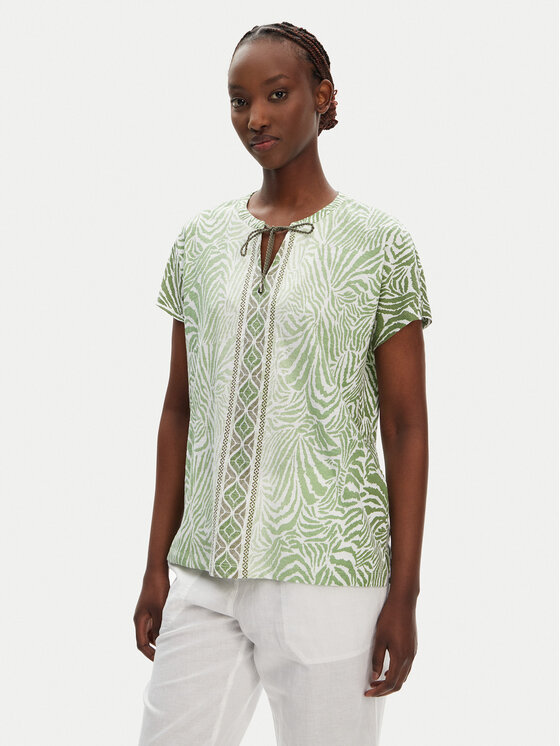 

Блузка обычного кроя 11105099 Olsen, зеленый