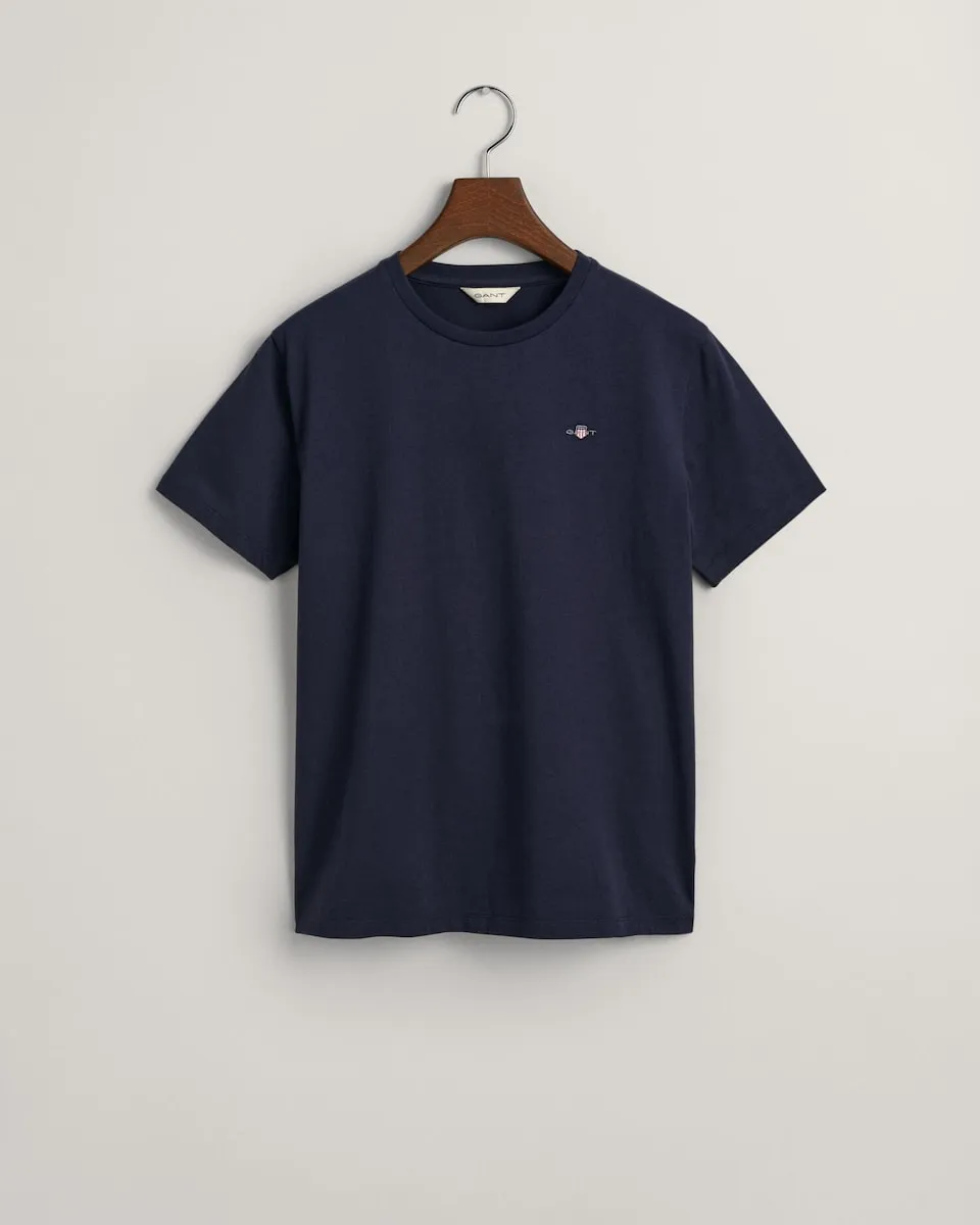 

Футболка с коротким рукавом и логотипом спереди Gant, синий