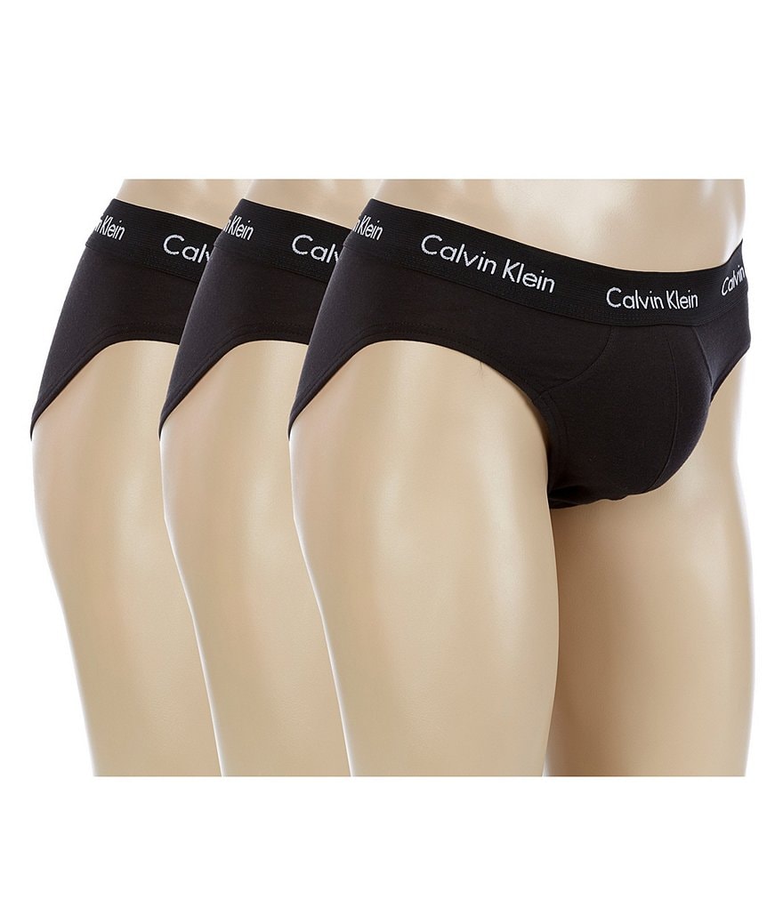 

Твердые трусы Calvin Klein из хлопка стретч, 3 шт., черный