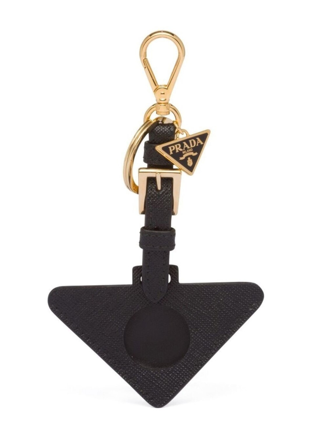 

Prada чехол для AirTag из сафьяновой кожи, черный