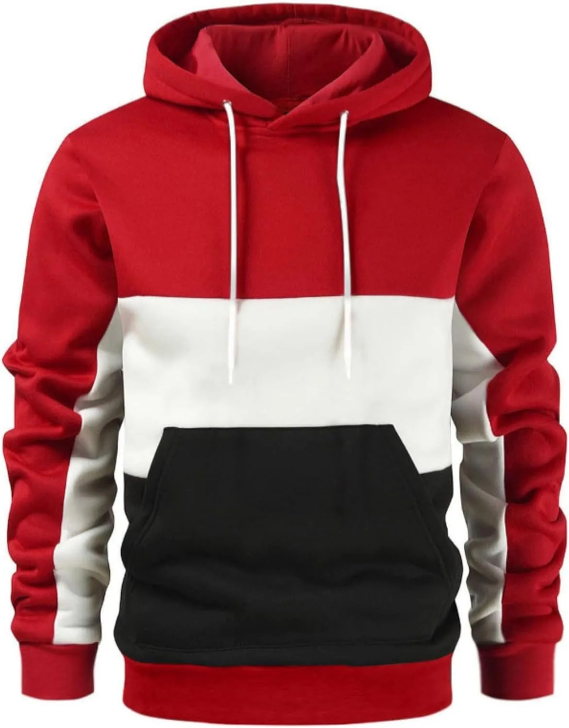 

Мужской худи с цветными блоками, длинный рукав, карманы