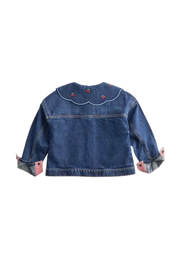 Куртка-Рубашка с вышитым воротником и вишневым узором Marks & Spencer, Denim — фото 2