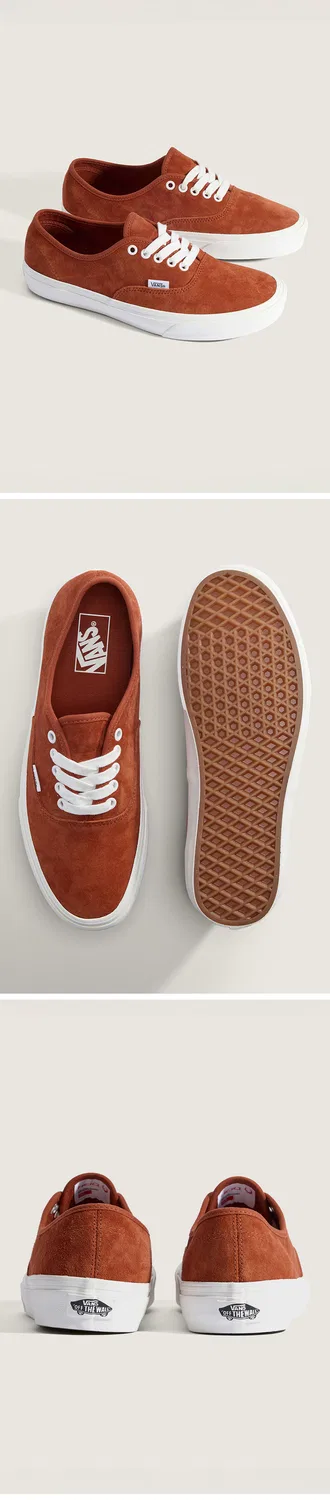 Мужские низкие кеды Authentic из замши Burnt Orange от Vans — фото 2