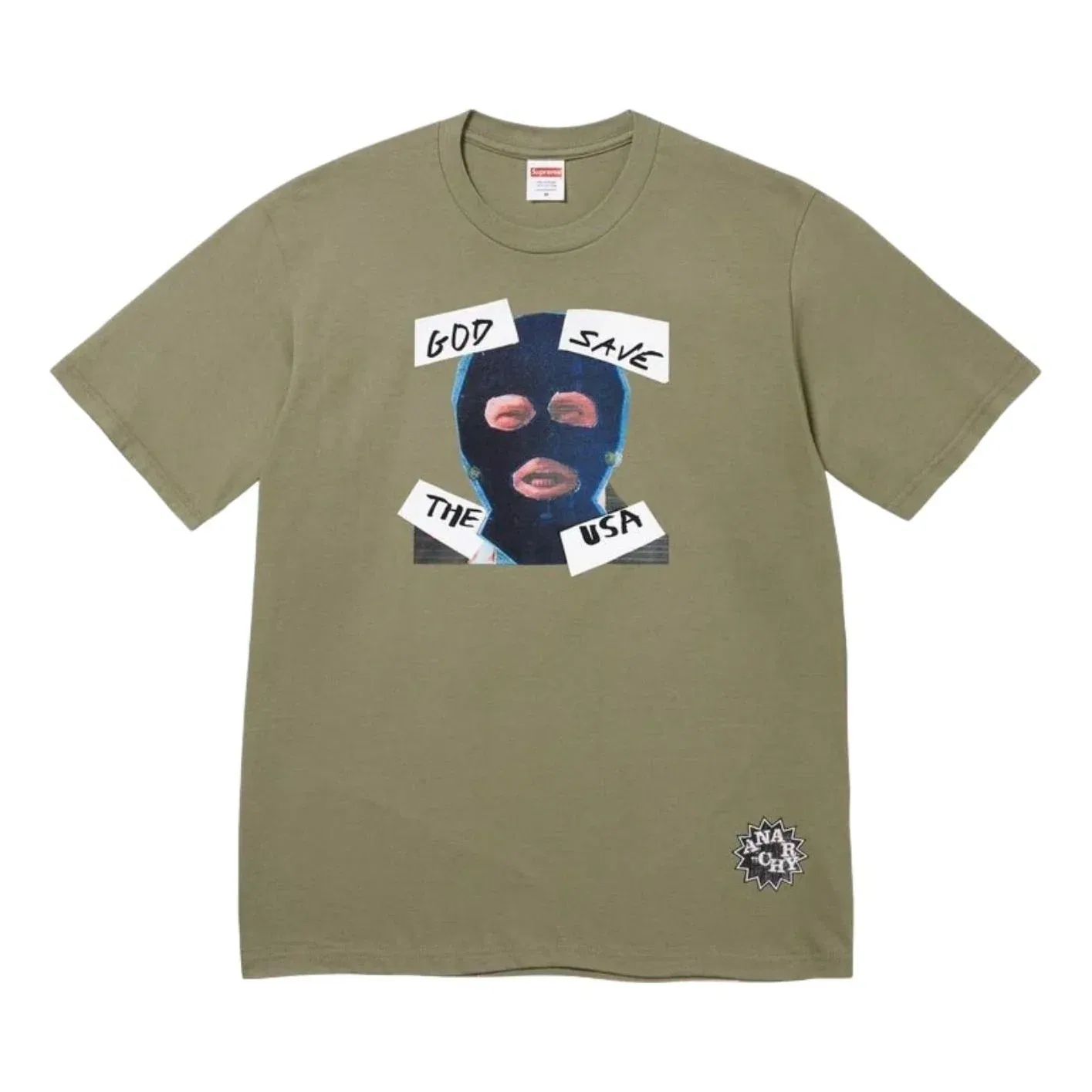 Футболка Supreme SS26 God Save Us, зеленый