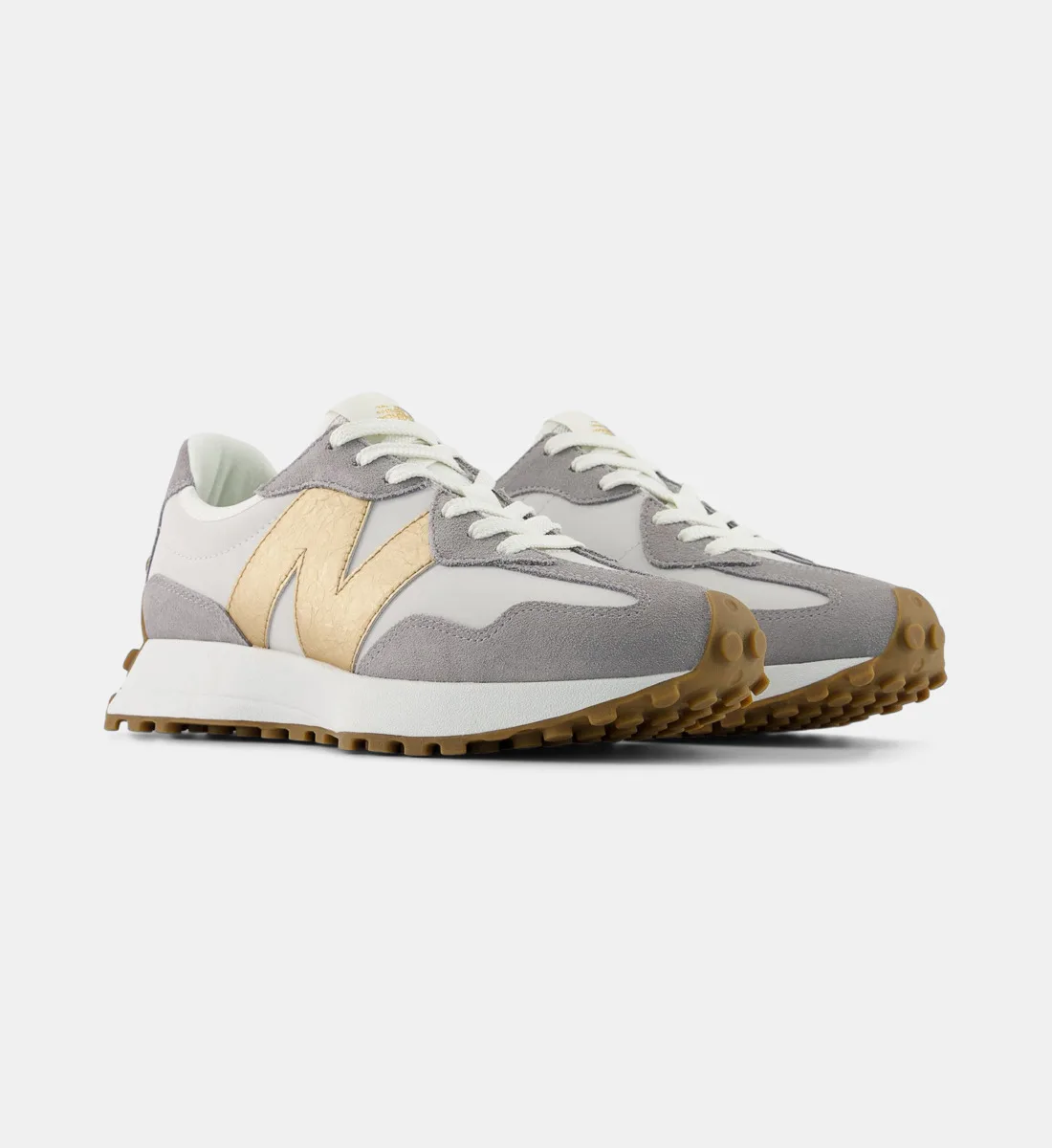 Низкие кроссовки 327 с эффектом замши NEW BALANCE, синий — фото 2