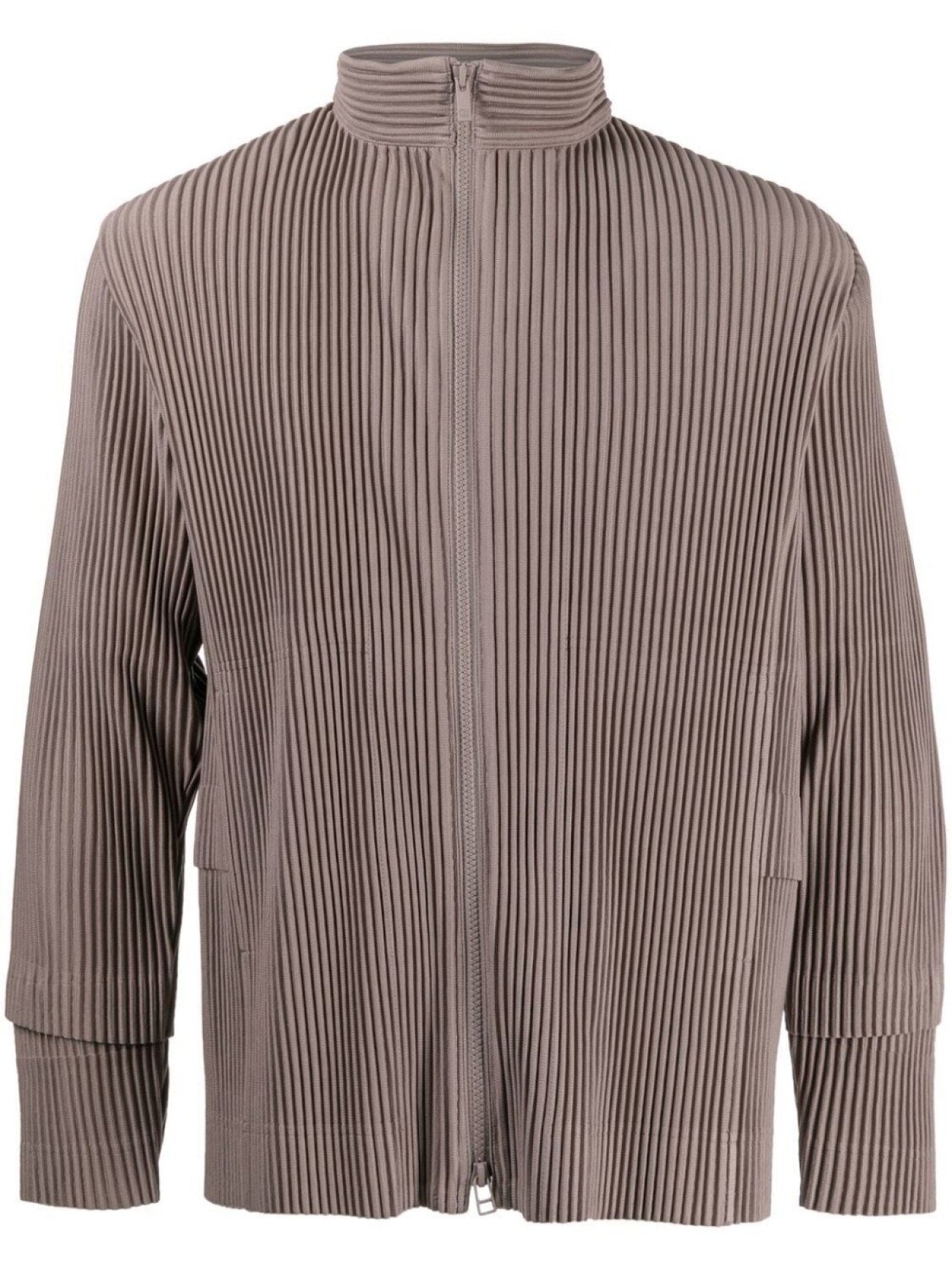 

Homme Plissé Issey Miyake плиссированная куртка на молнии, серый