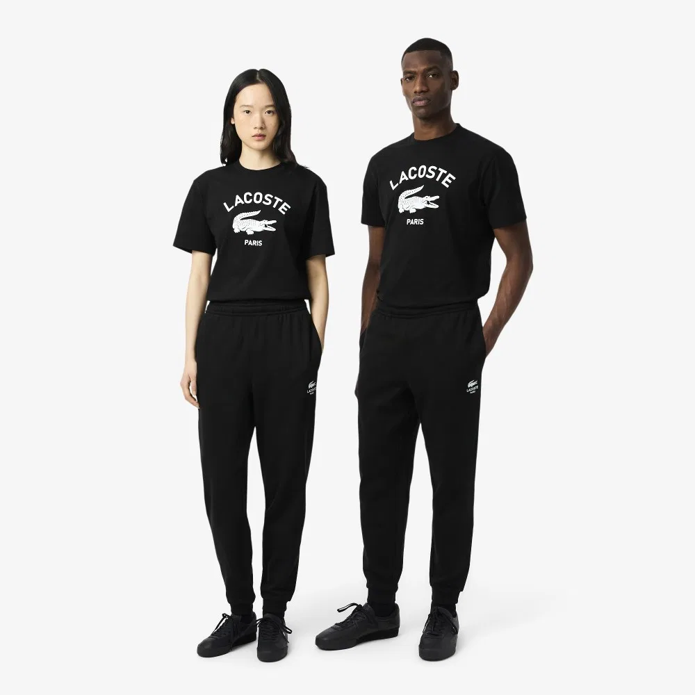 Джоггеры мужские Lacoste Soft Branding, 100% хлопок, черный