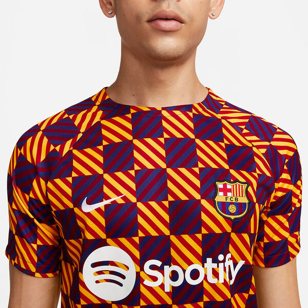 Спортивная футболка barcelona fc pre match soccer jersey 'orange' Nike, оранжевый — фото 3