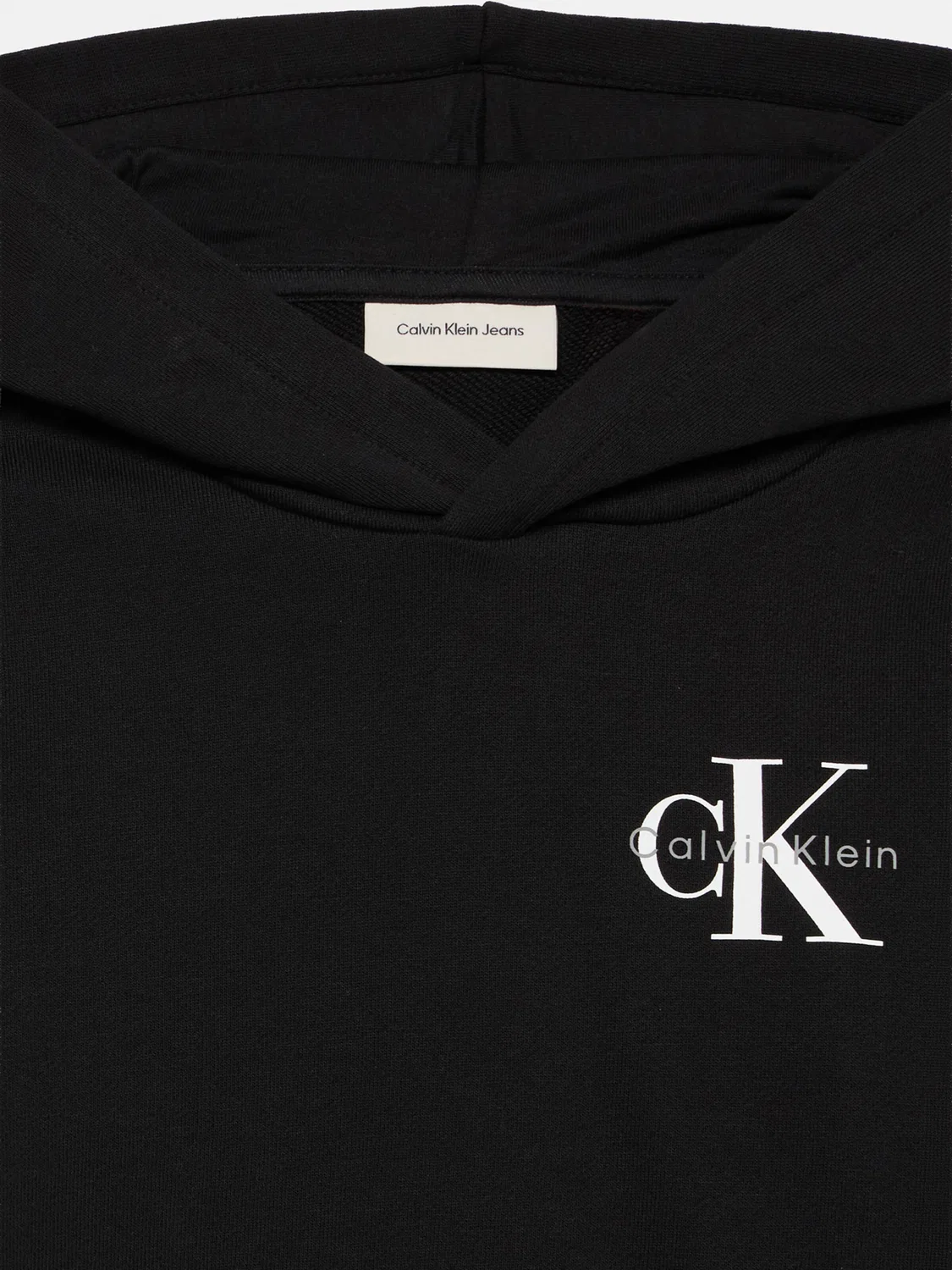 Джинсовая толстовка Calvin Klein Jeans Monologo черного цвета — фото 3