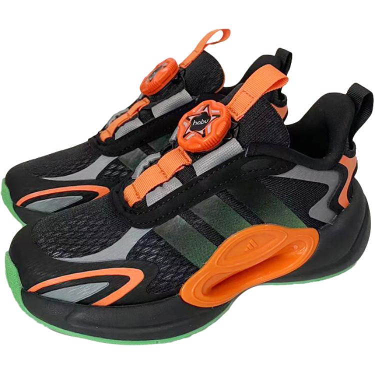 Кроссовки Galaxy Slip с низким верхом, дышащие и нескользящие, для детей Adidas, черный — фото 3