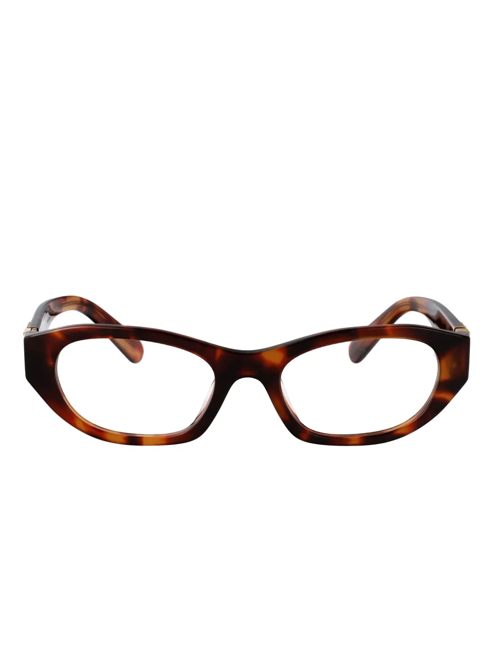

Очки в геометрической оправе черепахового цвета Miu Miu Eyewear, коричневый