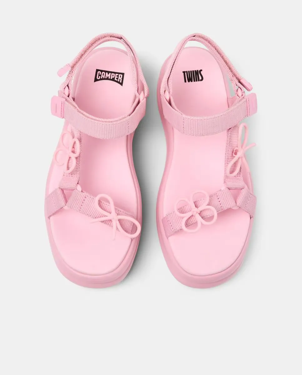 Женские босоножки на платформе Pelotas Flota Up Twins Camper, розовый — фото 3