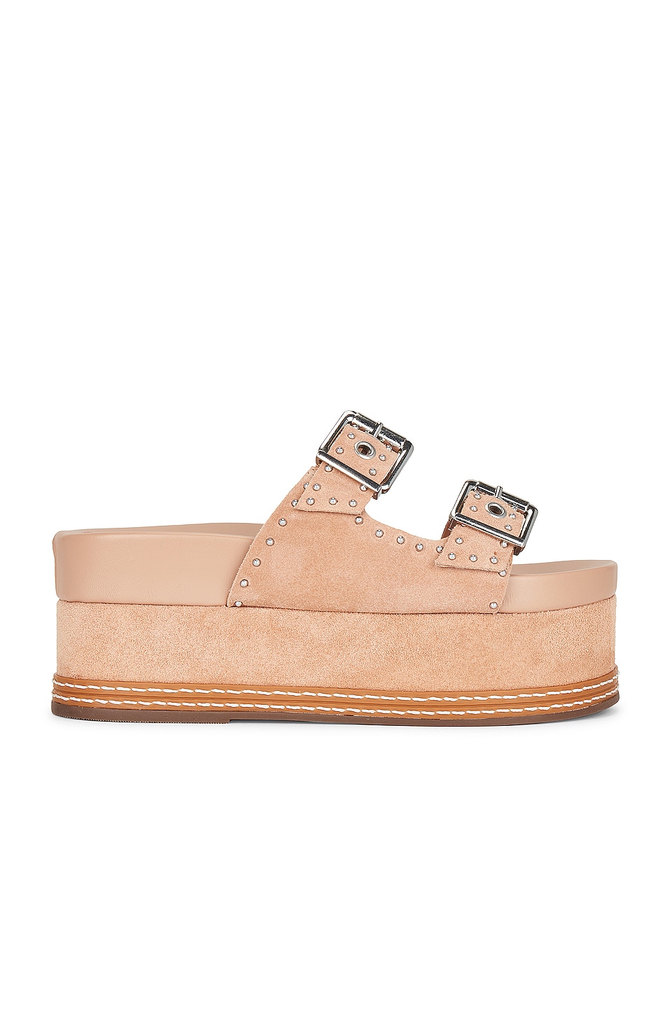 

Шлепанцы Schutz X Revolve Sirah Flatform, цвет True Beige