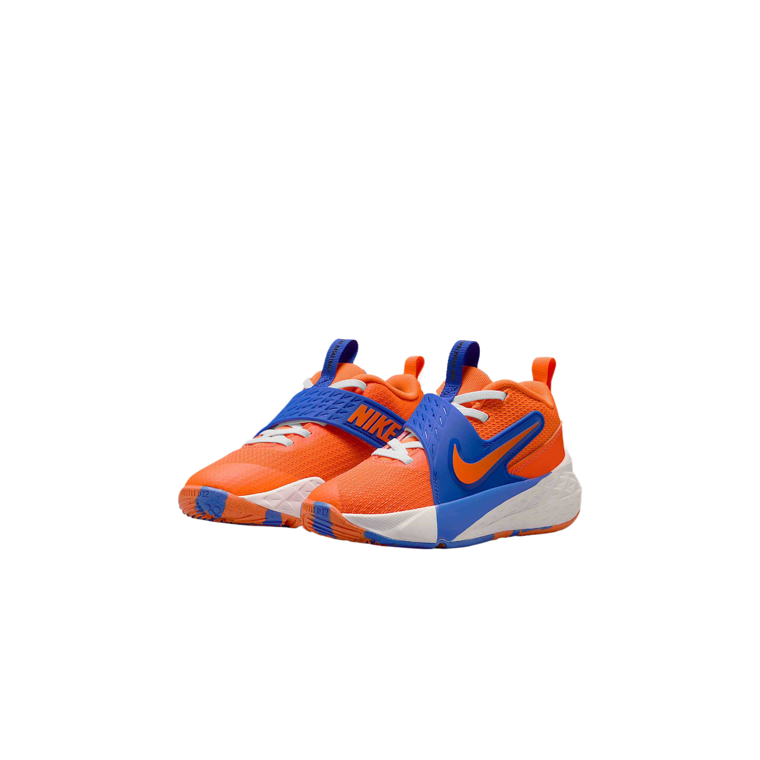 Team Hustle D 12 Cushioning низкие детские баскетбольные кроссовки Dutch Orange Nike, оранжевый — фото 4