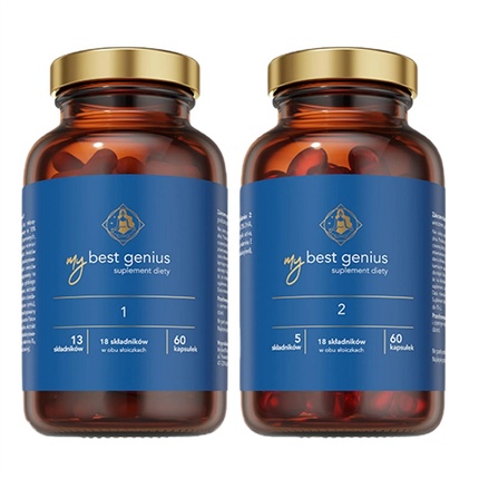 

Mybestgenius 1 и 2 диетические добавки - 60 капсул каждая My Best Pharmset