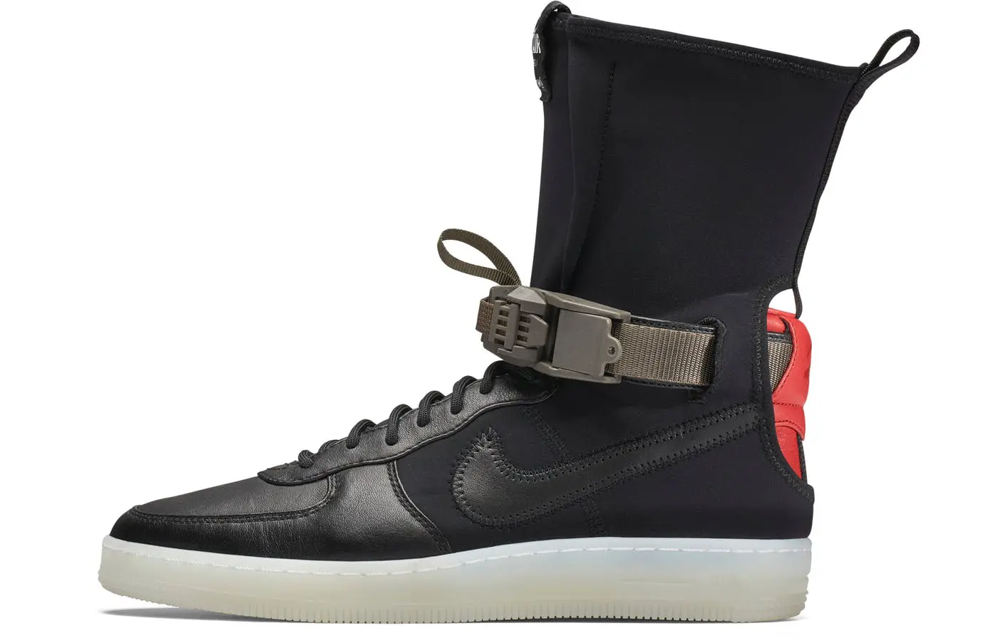 

Кроссовки Nike Air Force 1 Downtown Acronym Black Crimson