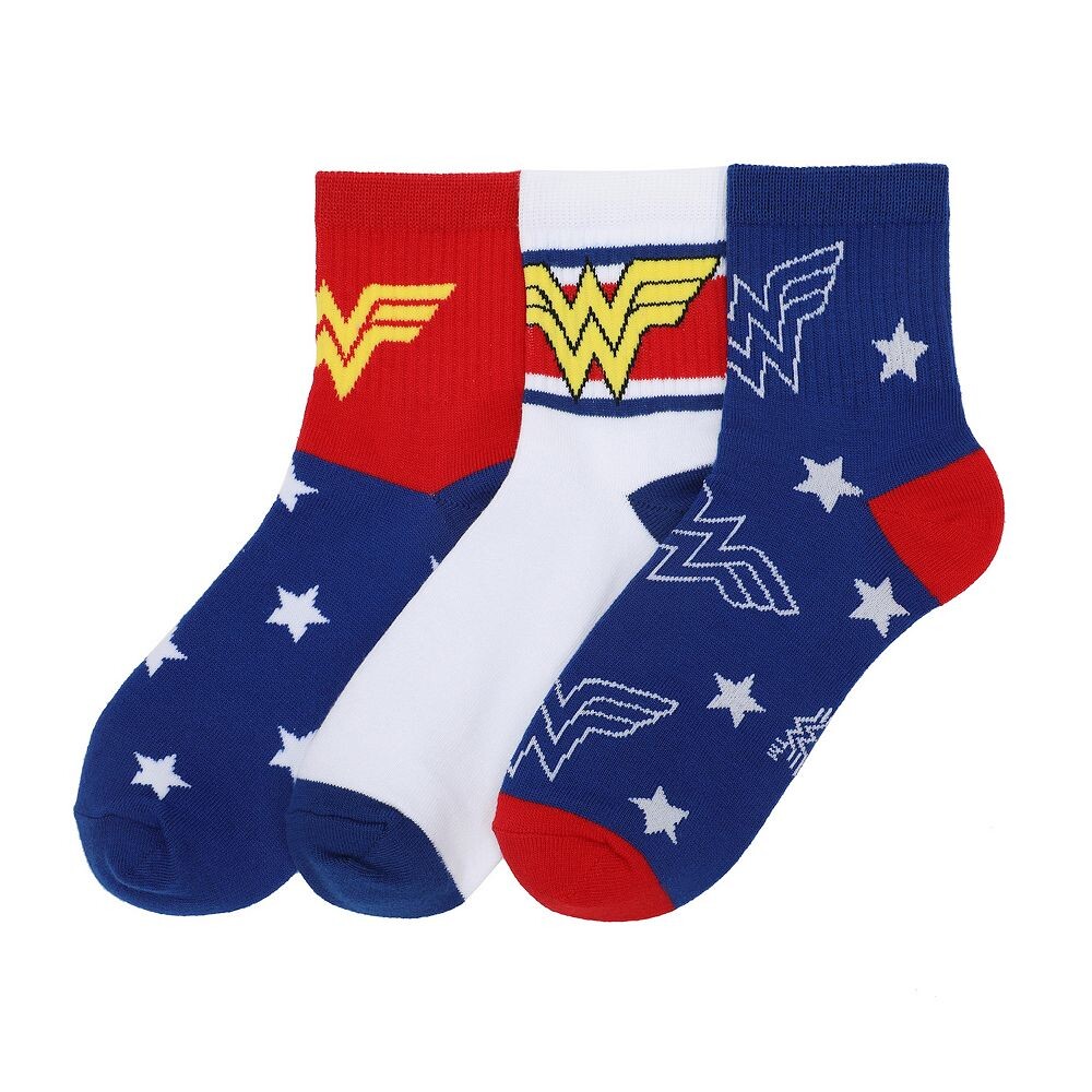 

Женские носки Wonder Woman, 3 пары носков Licensed Character, мультиколор