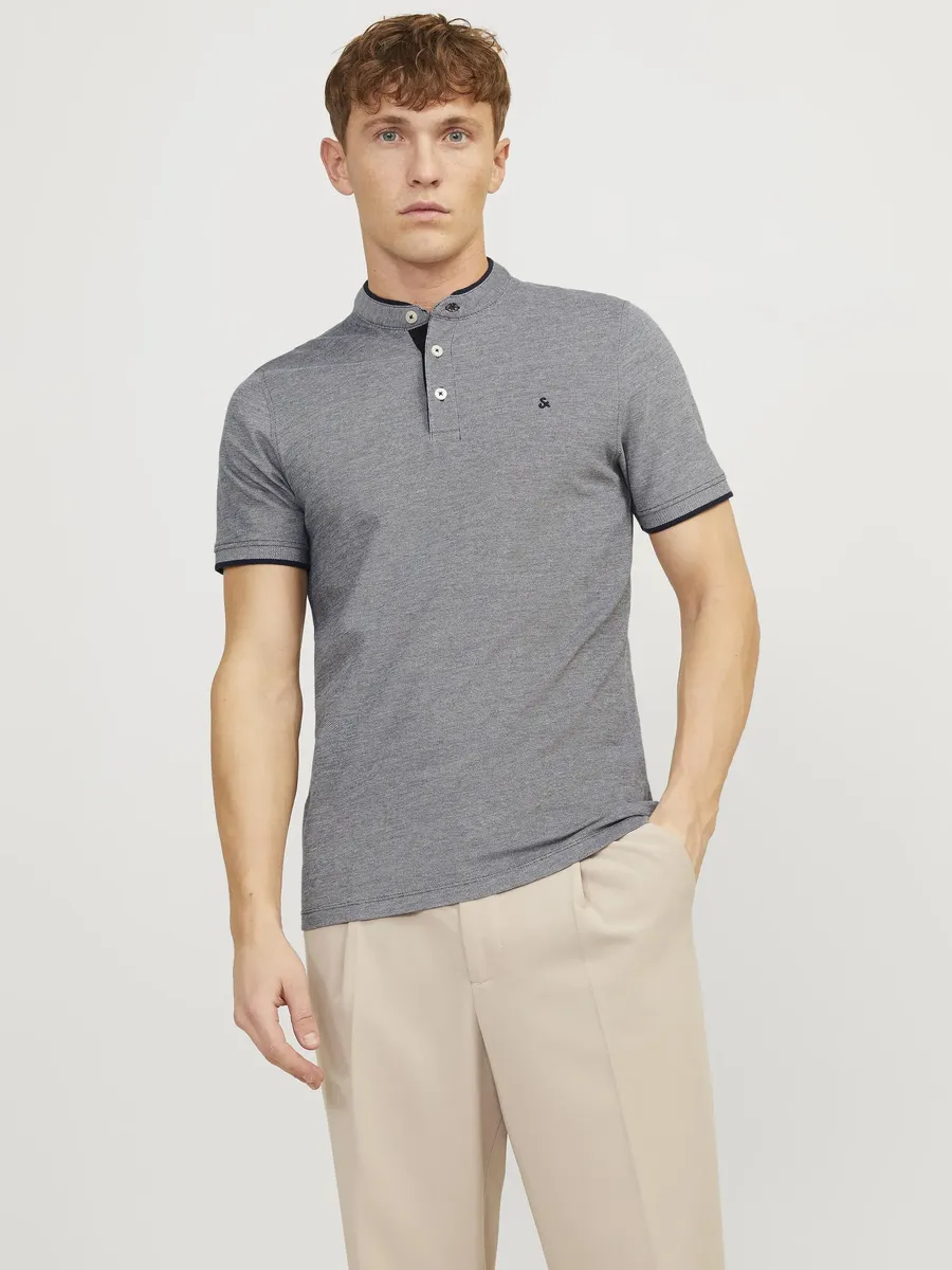 

Рубашка-поло Jack & Jones "JJEPAULOS MAO POLO", цвет Blue Depths