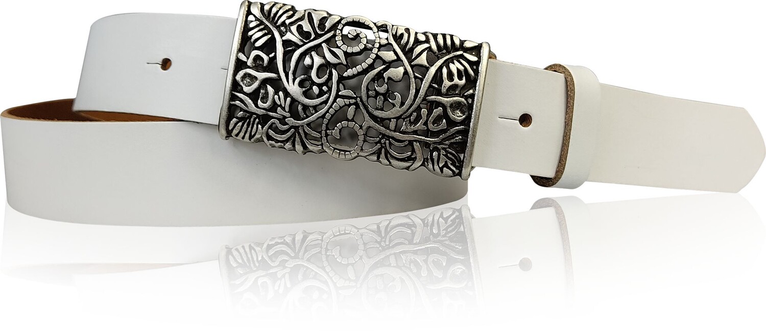 

Кожаный ремень FRONHOFER, белый