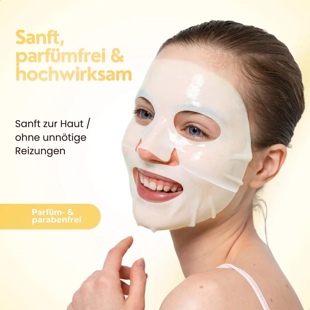 Тканевая маска Comformidable — Увлажняющая для лица «Collagen Glow Boost» с коллагеном, желтая , Yellow — фото 2