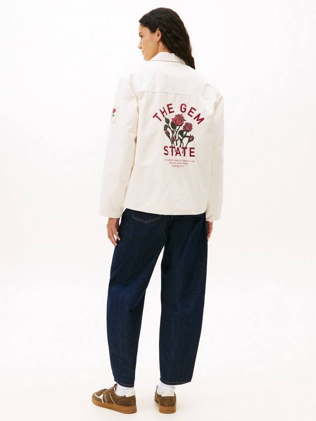 Графическая рабочая куртка Tommy Jeans Tommy Hilfiger, Ancient White — фото 2