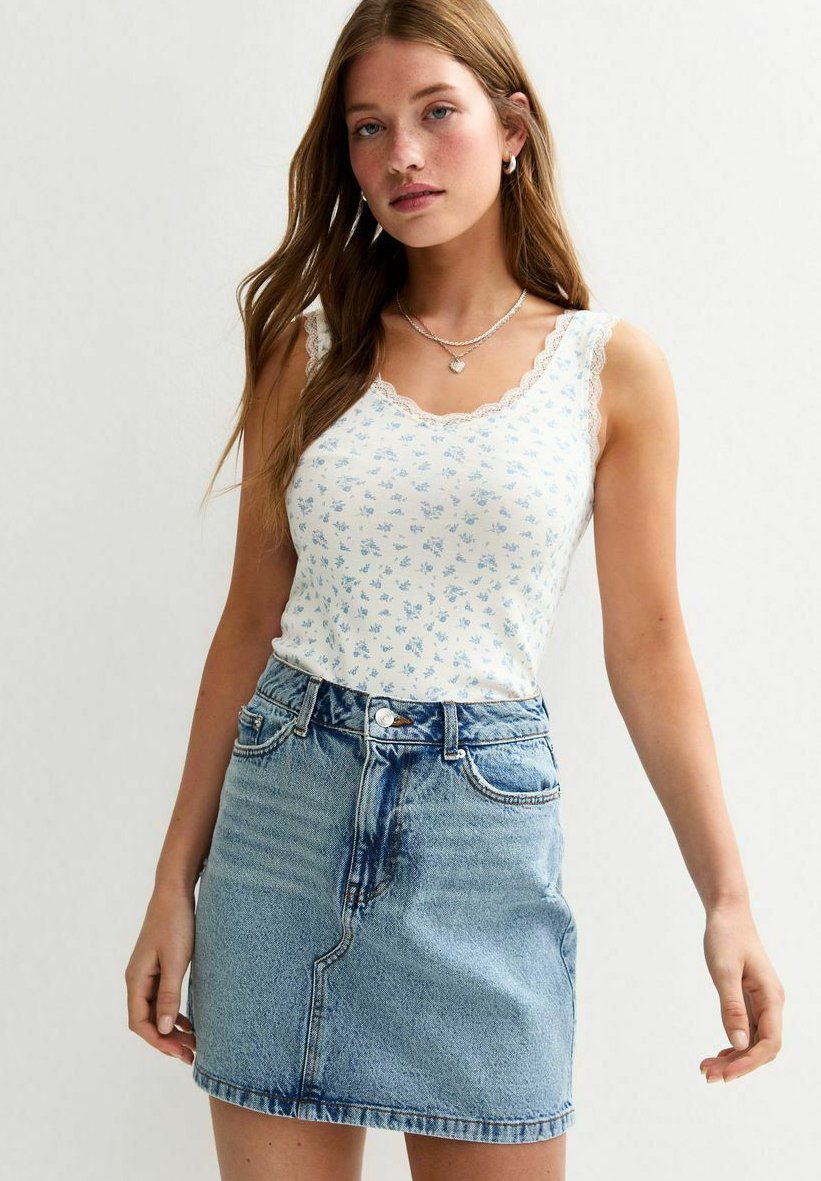 

Джинсовая юбка Mini skirt New Look, синий