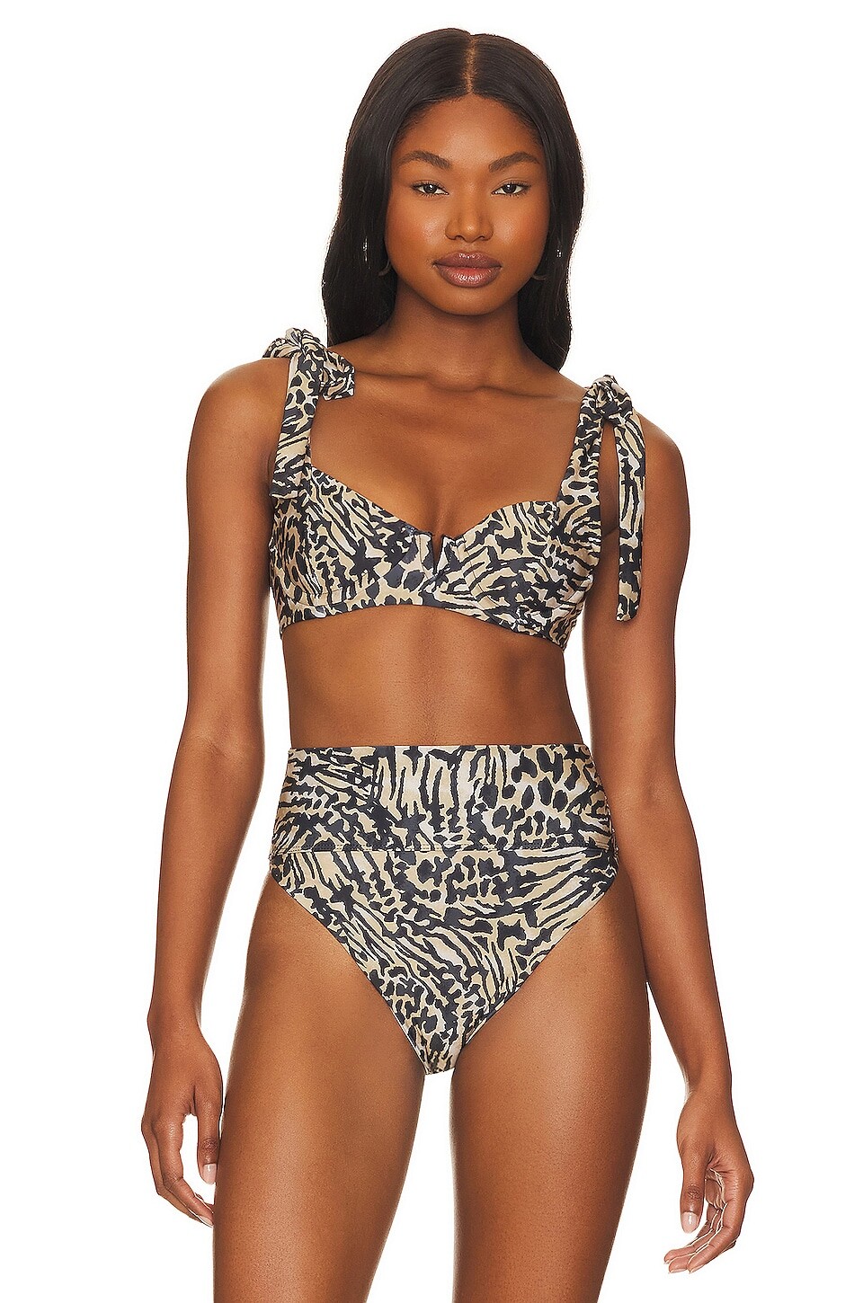 

Топ бикини BEACH RIOT BEACH BLAIR, цвет Amour Leopard