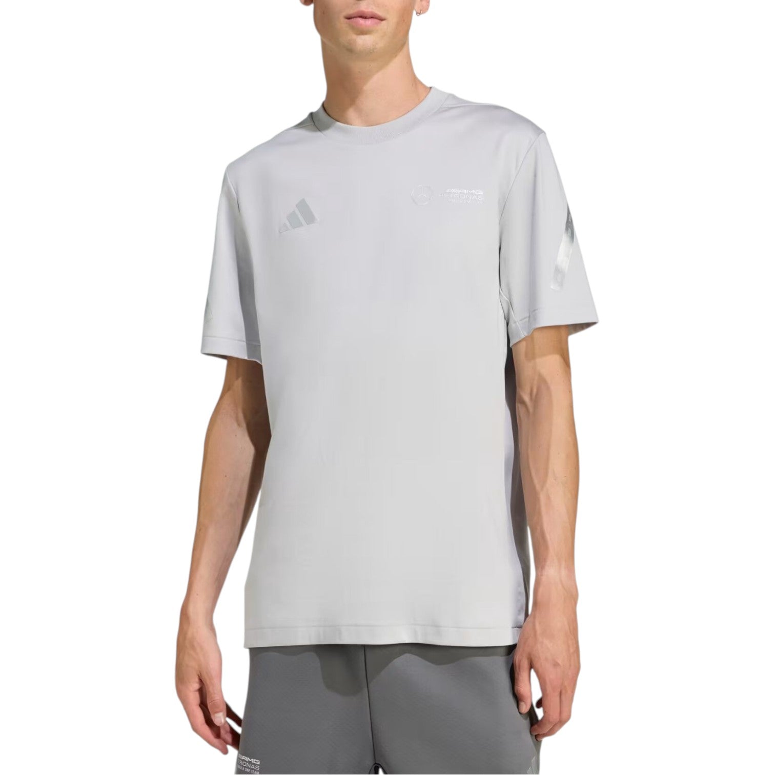 Футболка adidas x Mercedes AMG Petronas Formula One Team T-Shirt Regular Fit 'Grey Two' — фото 2
