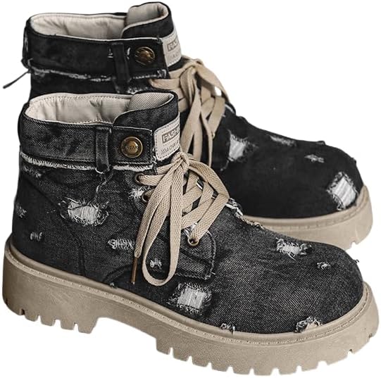 

Мужские ботинки - Высокие походные кроссовки для мужчин - Водоотталкивающие камуфляжные ботинки с ортопедическими стельками - Тактическая обувь для повседневного ношения, работы или активного отдыха Hhhchpm, черный