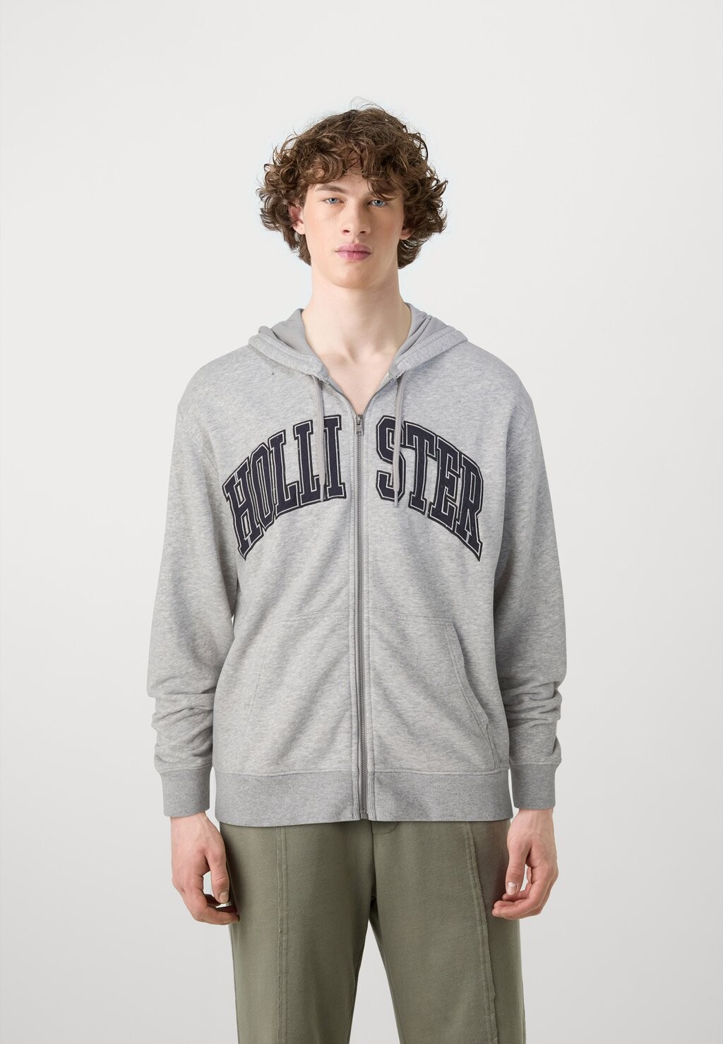 

Толстовка на молнии RELAXED Hollister Co., серый