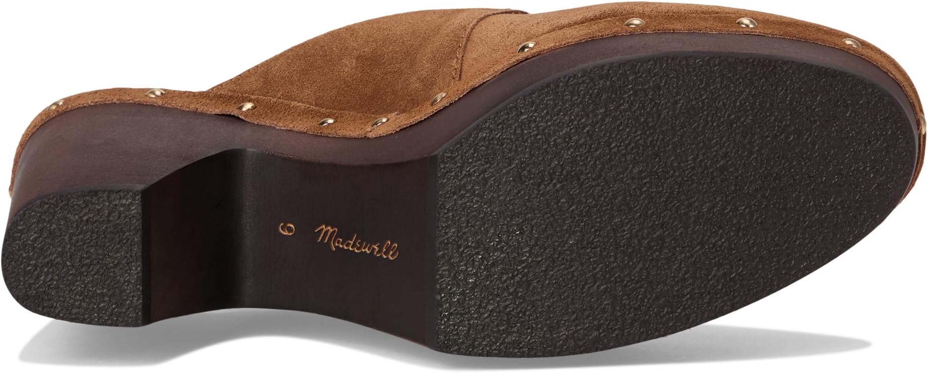 Туфли Madewell Finneas Clog - Suede Buckle, цвет Dried Acorn — фото 3