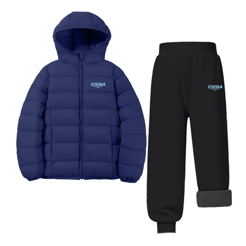 Детская повседневная спортивная одежда WARRIOR, Navy Blue/H Blue Letter K-Black/H Blue Letter K