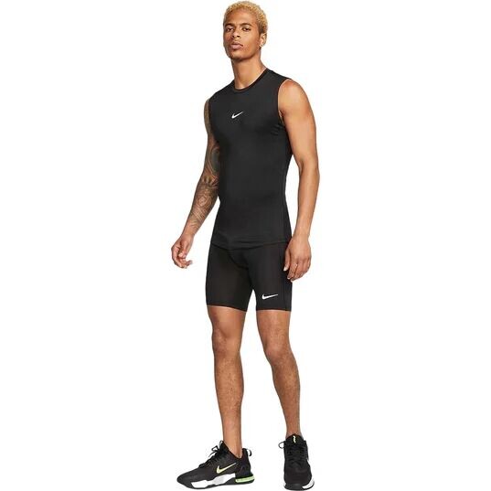 Длинные шорты PRO Dri-Fit Nike, черно-белый — фото 4