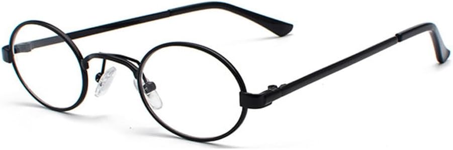 

Классические овальные солнцезащитные очки в маленькой оправе для мужчин, в стиле металл-панк, ретро-очки для женщин, круглые очки в стиле стимпанк с защитой от УФ-излучения UV400 generic, Black-clear