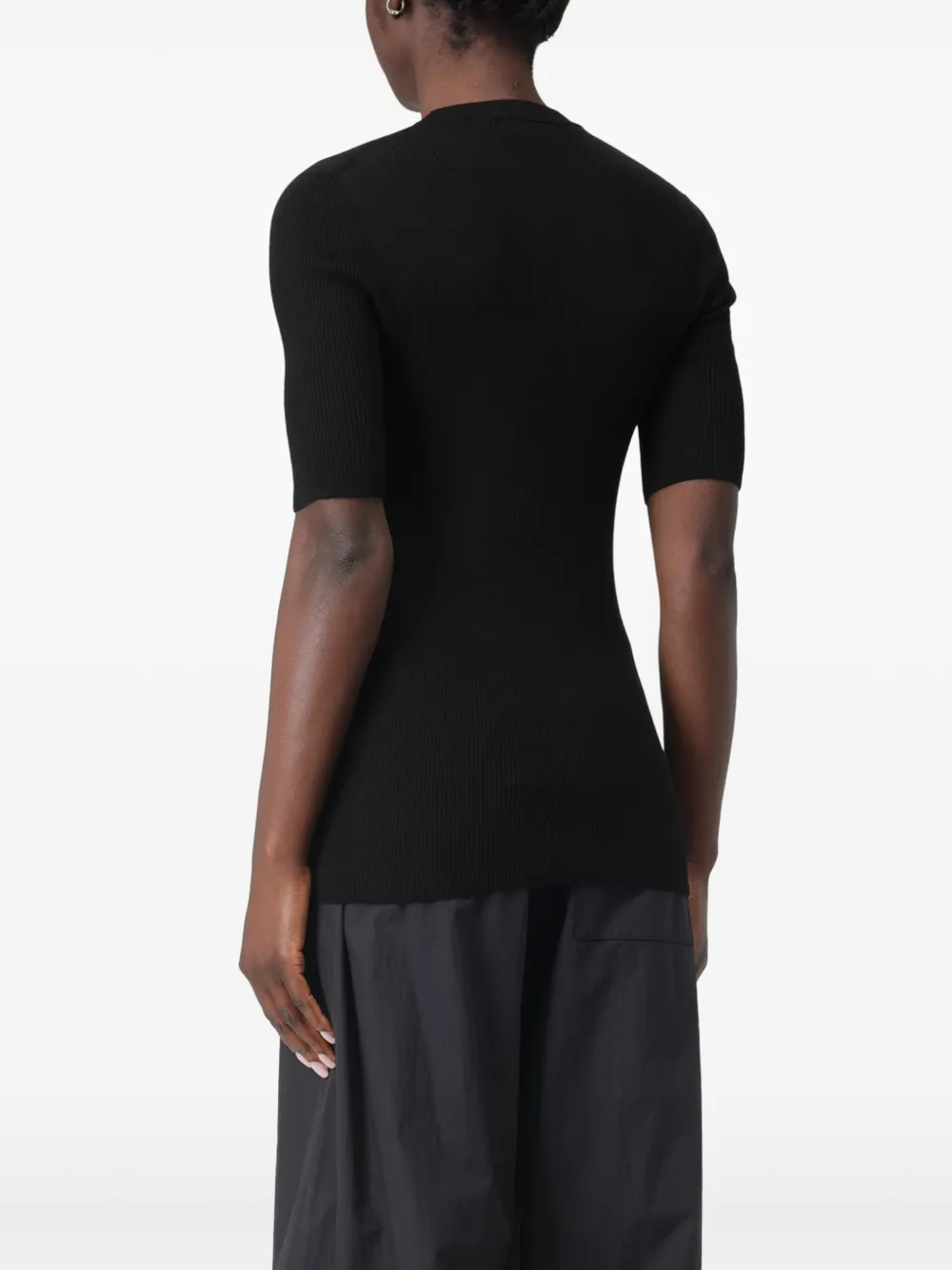 

Футболка в рубчик JIL SANDER, черный