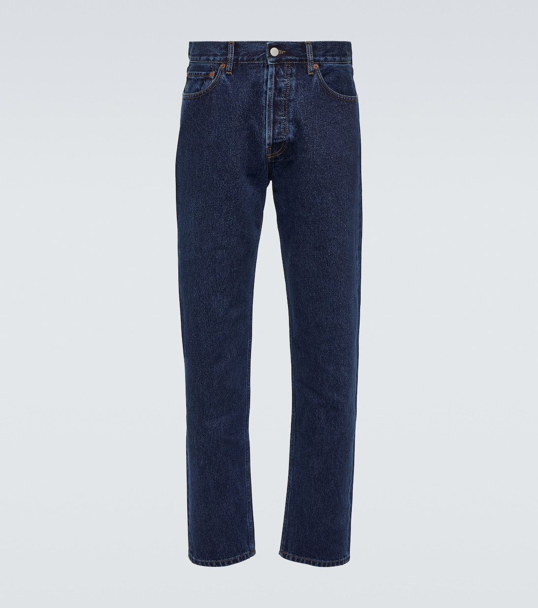 

Прямые джинсы средней посадки Thom Sweeney, Dark Wash