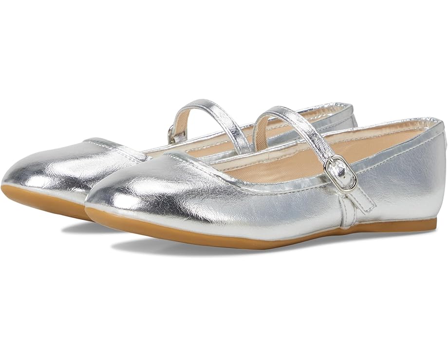 

Детские балетки Nina Kids Nicola (Toddler/Little Kid/Big Kid), Silver Metallic