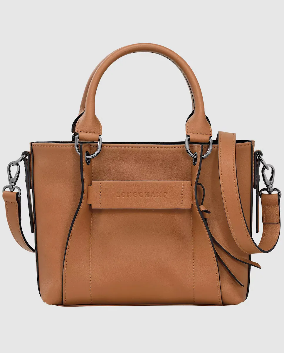 

Кожаная многопозиционная сумка Longchamp 3D на молнии, цвет Natural