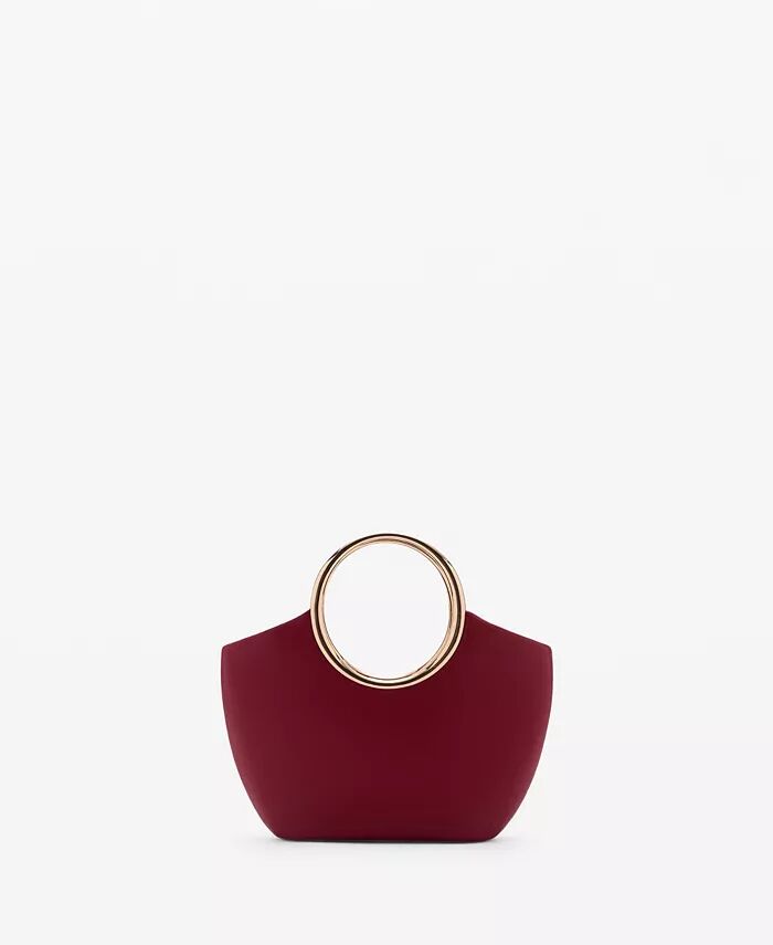 

Женская сумка с металлическими деталями MANGO, красный