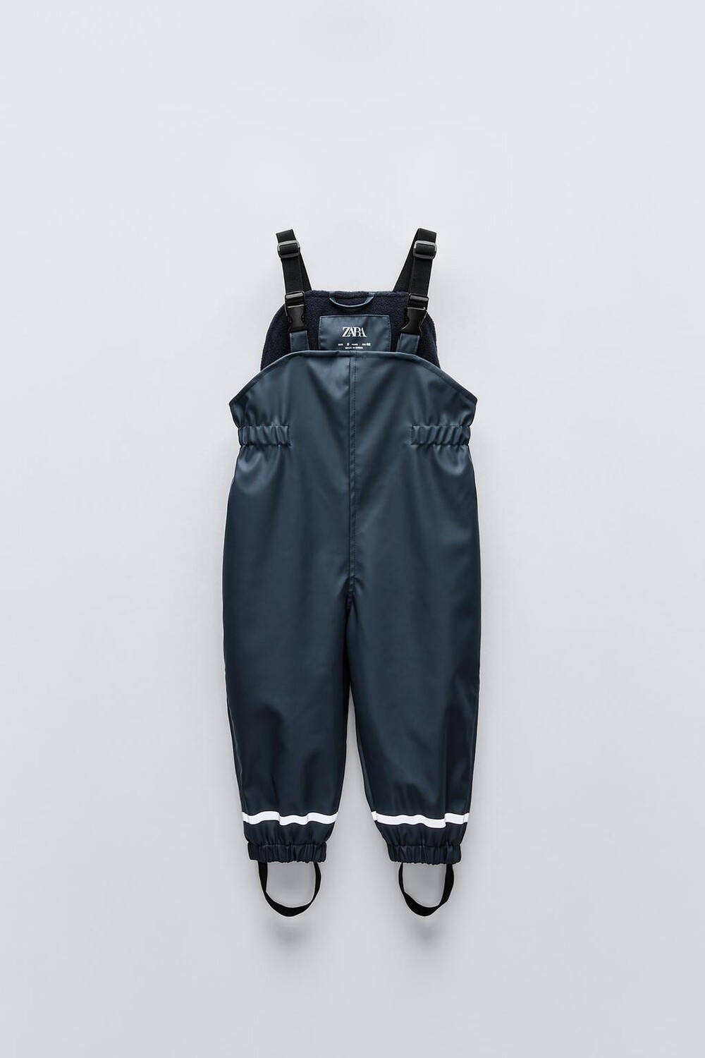 

Однотонный прорезиненный комбинезон ZARA, темно-синий