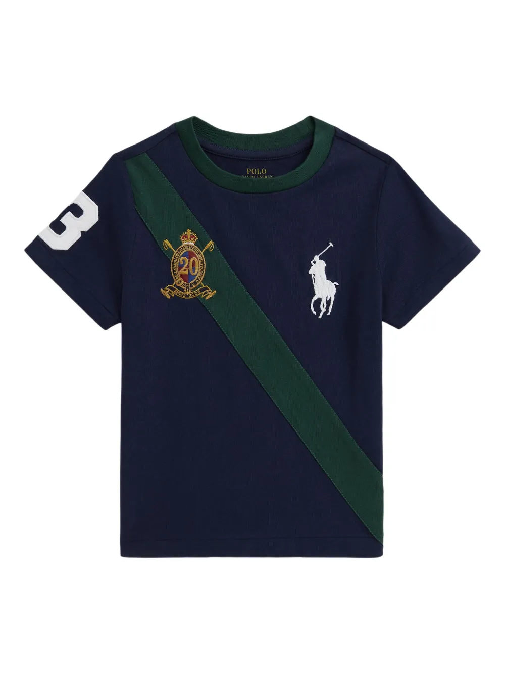 

Футболка с круглым вырезом и короткими рукавами POLO RALPH LAUREN KIDS, синий