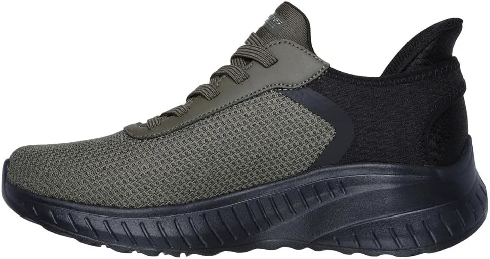 Мужские безшнурковые кроссовки Skechers Bobs Squad Chaos - Balanced Edge, оливковый — фото 3