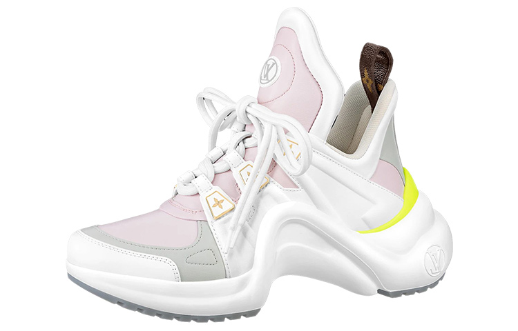 Кроссовки Louis Vuitton Archlight 1.0 Female, белый/светло-серый/желтый